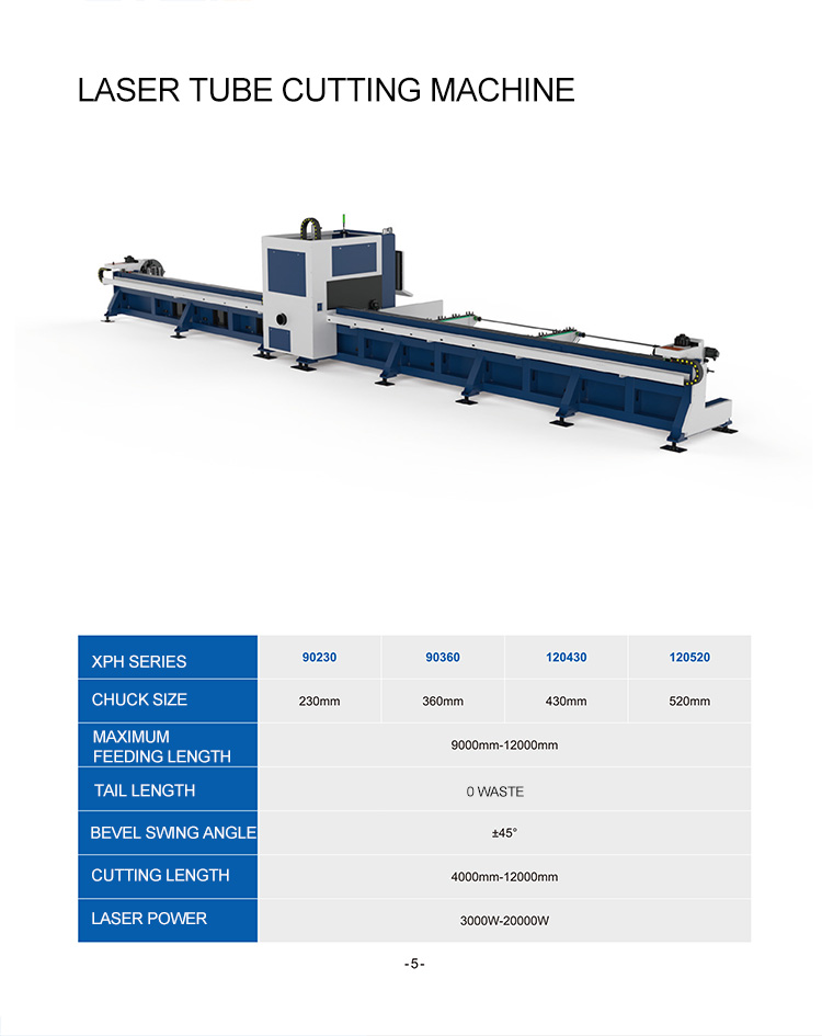 Multi-chuck laser tube cutting machine parameters